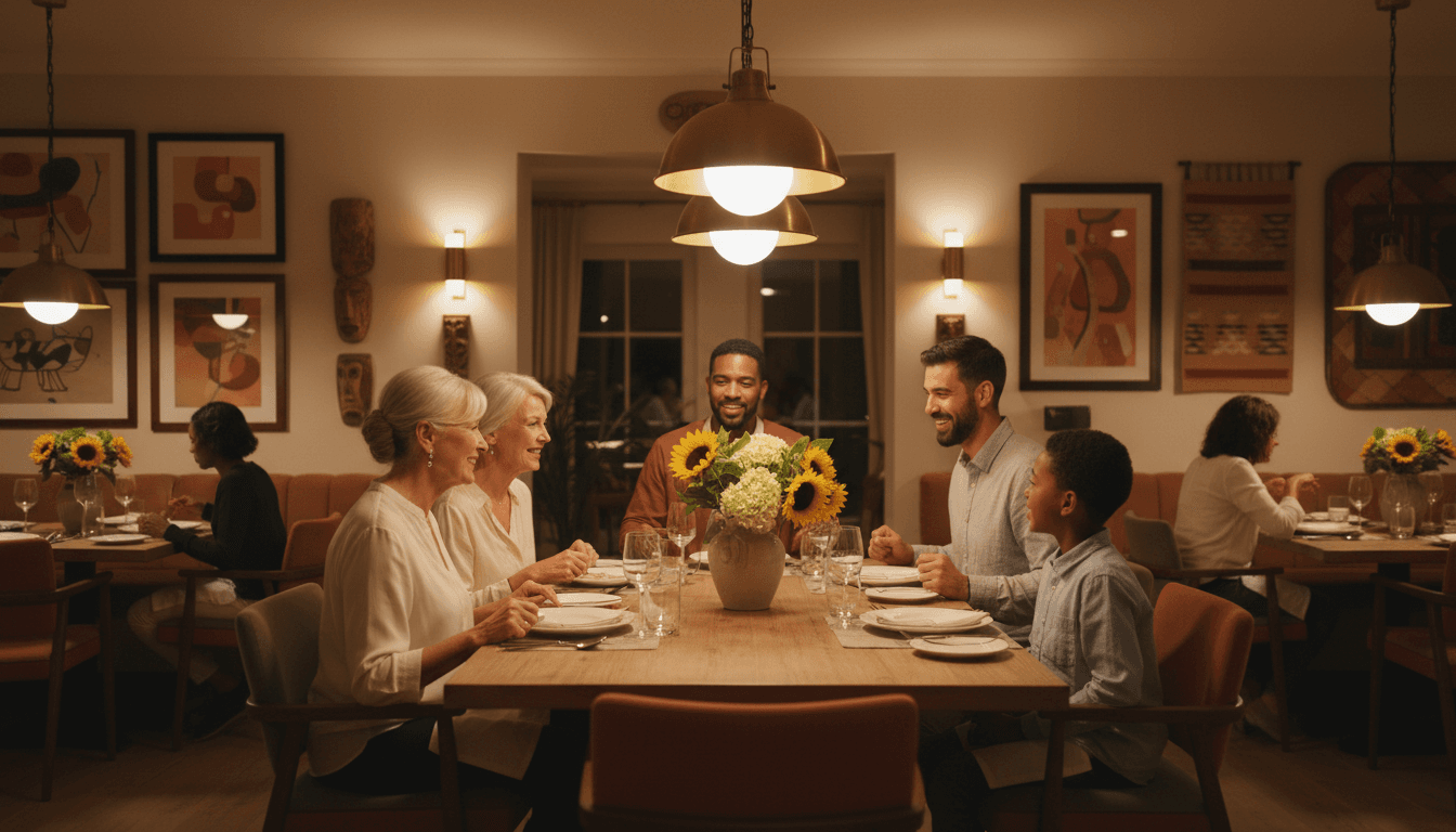 Clean and welcoming dining space prepared for guests