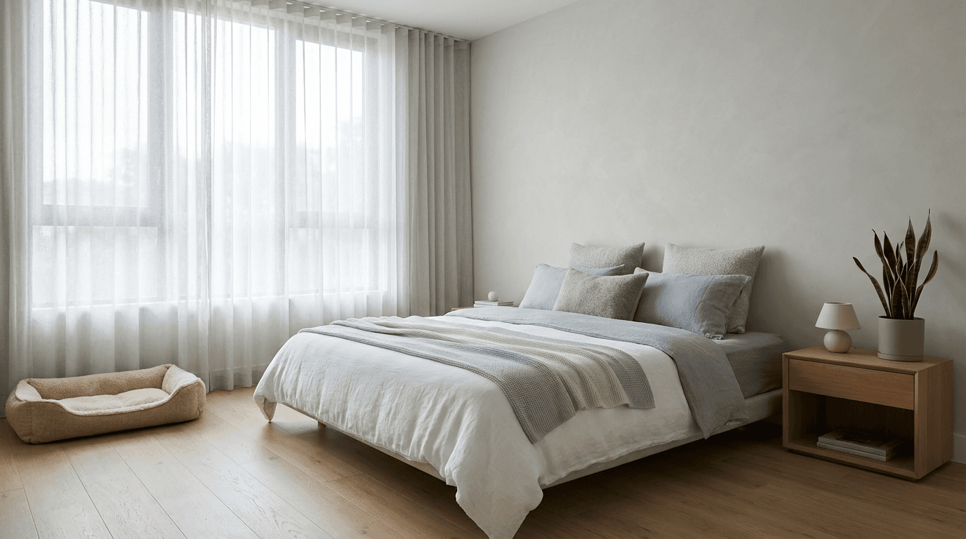 Dust-free bedroom corner ideal for allergy relief
